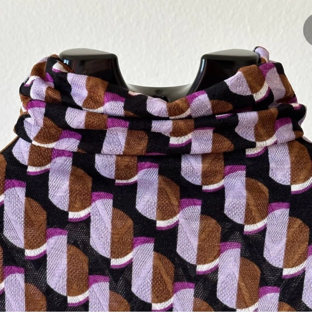 Worthington Geometric Patterned Top - Lavendar, B… - image 4